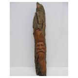 Hand Carved Signed North Wind Face etc Natural Log Sculptures by Jeff Lippka & others