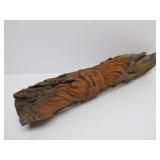 Hand Carved Signed North Wind Face etc Natural Log Sculptures by Jeff Lippka & others