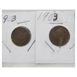 Lot of 26 Assorted US Indian Head Pennies from 1882-1907 #2