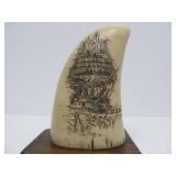 Pair of Vintage Replica Scrimshaw Whale Teeth