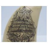 Pair of Vintage Replica Scrimshaw Whale Teeth