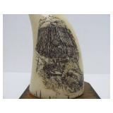 Pair of Vintage Replica Scrimshaw Whale Teeth