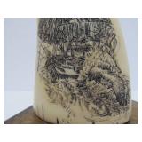 Pair of Vintage Replica Scrimshaw Whale Teeth
