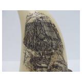Pair of Vintage Replica Scrimshaw Whale Teeth