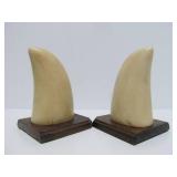 Pair of Vintage Replica Scrimshaw Whale Teeth