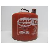 2 Good Vintage Red Metal EAGLE Gas Cans