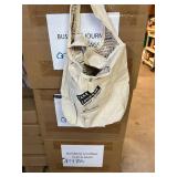MSRP $900 LOT OF 300 NEW PNC BANK TAKE COURAGE REUSABLE COTTON TOTE BAGS, FOLDABLE ECO-FRIENDLY SHOPPING & GROCERY CARRY BAGS, PROMOTIONAL CANVAS TOTES, BULK LOT!