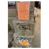 BULK LOT OF 130+ NEW CRUISEONE HARDCOVER BUSINESS JOURNALS, ORANGE PROMOTIONAL NOTEBOOKS W/ ELASTIC CLOSURE & BOOKMARK, INDIVIDUALLY WRAPPED