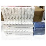 LOT OF 90 NEW DOVE SENSITIVE SKIN BEAUTY BAR SOAP & NEW CASE OF VASELINE HEALING JELLY, HYPOALLERGENIC SKINCARE ESSENTIALS, FRAGRANCE-FREE MOISTURIZING CLEANSERS & PROTECTANT