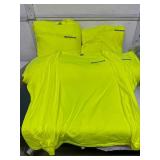 LOT OF 25+ NEW MIXED SIZES "WESTWOOD" SAFETY YELLOW LONG SLEEVE T-SHIRTS, HIGH-VISIBILITY CREWNECK WORK SHIRTS, NEW CONDITION!