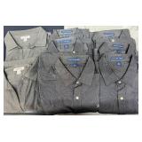 LOT OF 13 NEW MIXED STYLE CORPORATE SHIRTS, PORT AUTHORITY & RED HOUSE BRANDS, SIZES M & L, BUSINESS CASUAL WORK WEAR, PROFESSIONAL STYLE!
