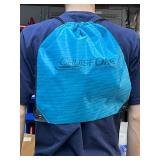 100+ NEW CRUISEONE DRAWSTRING CINCH BAGS,2  ASSORTED STYLES BUT MOSTLY LIGHT BLUE, LIGHTWEIGHT BACKPACKS FOR VACATION & EVENTS!