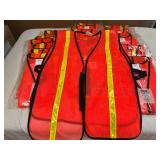 MSRP $150 18-CT NEW ULINE SAFETY VESTS, HI-VIS ORANGE MESH WORK VESTS, UNIVERSAL SIZE S-XL, INDUSTRIAL GRADE PPE, REFLECTIVE SAFETY APPAREL FOR CONSTRUCTION & WAREHOUSE!