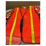 MSRP $150 18-CT NEW ULINE SAFETY VESTS, HI-VIS ORANGE MESH WORK VESTS, UNIVERSAL SIZE S-XL, INDUSTRIAL GRADE PPE, REFLECTIVE SAFETY APPAREL FOR CONSTRUCTION & WAREHOUSE!