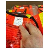 MSRP $150 18-CT NEW ULINE SAFETY VESTS, HI-VIS ORANGE MESH WORK VESTS, UNIVERSAL SIZE S-XL, INDUSTRIAL GRADE PPE, REFLECTIVE SAFETY APPAREL FOR CONSTRUCTION & WAREHOUSE!