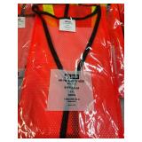 MSRP $150 18-CT NEW ULINE SAFETY VESTS, HI-VIS ORANGE MESH WORK VESTS, UNIVERSAL SIZE S-XL, INDUSTRIAL GRADE PPE, REFLECTIVE SAFETY APPAREL FOR CONSTRUCTION & WAREHOUSE!