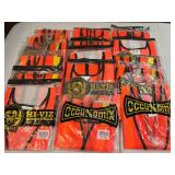 MSRP $225 15-CT LOT NEW OCCUNOMIX HI-VIZ SAFETY VESTS, SIZE XL, ORANGE MESH W/ REFLECTIVE STRIPING, INDUSTRIAL PPE WORKWEAR!