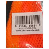 MSRP $225 15-CT LOT NEW OCCUNOMIX HI-VIZ SAFETY VESTS, SIZE XL, ORANGE MESH W/ REFLECTIVE STRIPING, INDUSTRIAL PPE WORKWEAR!