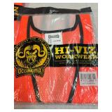 MSRP $225 15-CT LOT NEW OCCUNOMIX HI-VIZ SAFETY VESTS, SIZE XL, ORANGE MESH W/ REFLECTIVE STRIPING, INDUSTRIAL PPE WORKWEAR!