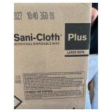 MSRP $300 NEW CASE PDI SANI-CLOTH PLUS GERMICIDAL WIPES, 12 CANISTERS (160 LG WIPES/CAN), MEDICAL-GRADE DISINFECTANT, FAST-KILL QUAT FORMULA FOR CLINICS, DENTAL, VET, EMS & HEALTHCARE FACILITIES, 