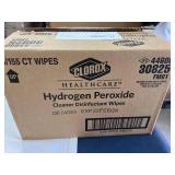 MSRP $180 1 CASE CLOROX HEALTHCARE HYDROGEN PEROXIDE DISINFECTANT WIPES, 6 CANISTERS OF 155 WIPES EACH, EPA-REGISTERED HOSPITAL GRADE CLEANER, FAST-KILL BROAD-SPECTRUM DISINFECTION KILLS 40+ MICROORGA