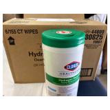 MSRP $180 1 CASE CLOROX HEALTHCARE HYDROGEN PEROXIDE DISINFECTANT WIPES, 6 CANISTERS OF 155 WIPES EACH, EPA-REGISTERED HOSPITAL GRADE CLEANER, FAST-KILL BROAD-SPECTRUM DISINFECTION KILLS 40+ MICROORGA