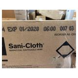 MSRP $300 PDI SANI-CLOTH SUPER GERMICIDAL DISPOSABLE WIPES CASE, 12 CANISTERS X 160 WIPES (1,920 TOTAL), LARGE WIPES, HOSPITAL-GRADE DISINFECTANT, FAST 2-MINUTE BACTERICIDAL VIRUCIDAL CLEANING, MEDICA