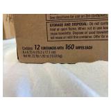 MSRP $300 PDI SANI-CLOTH SUPER GERMICIDAL DISPOSABLE WIPES CASE, 12 CANISTERS X 160 WIPES (1,920 TOTAL), LARGE WIPES, HOSPITAL-GRADE DISINFECTANT, FAST 2-MINUTE BACTERICIDAL VIRUCIDAL CLEANING, MEDICA