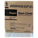MSRP $180 PDI SANI-CLOTH SUPER XL GERMICIDAL DISPOSABLE WIPES CASE, 6 CANISTERS X 75 WIPES EA, EXTRA LARGE 7.5" X 15" HOSPITAL-GRADE DISINFECTANT WIPES, FAST 2-MINUTE KILL TIME, MEDICAL DENTAL EMS VET