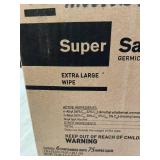 MSRP $180 PDI SANI-CLOTH SUPER XL GERMICIDAL DISPOSABLE WIPES CASE, 6 CANISTERS X 75 WIPES EA, EXTRA LARGE 7.5" X 15" HOSPITAL-GRADE DISINFECTANT WIPES, FAST 2-MINUTE KILL TIME, MEDICAL DENTAL EMS VET