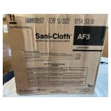 MSRP $300 PDI SANI-CLOTH AF3 GERMICIDAL WIPES CASE, 12 CANS X 160 WIPES EA, LARGE 6" X 6.75" LOW-ALCOHOL DISINFECTANT WIPES, HOSPITAL-GRADE CLEANER FOR SENSITIVE EQUIPMENT & SURFACES, MEDICAL DENT