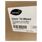 MSRP $180 NEW DIVERSEY OXIVIR TB DISINFECTANT WIPE REFILLS, 4 X 160 WIPE ROLLS (640 TOTAL), HOSPITAL-GRADE AHP CLEANER, FITS GALLON WIPE BUCKETS & DISPENSERS, MEDICAL, DENTAL, CLINIC & JANITOR