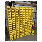 MSRP $900 150+ AKRO-BINS HANGING STACKABLE MOSTLY #30230 BINS, 10-7/8 in. x 5-1/2 in. x 5 in. YELLOW FOR PROFESSIONAL FACILITY & WAREHOUSE ORGANIZATION! EXCELLENT CLEAN CONDITION!