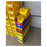 MSRP $900 150+ AKRO-BINS HANGING STACKABLE MOSTLY #30230 BINS, 10-7/8 in. x 5-1/2 in. x 5 in. YELLOW FOR PROFESSIONAL FACILITY & WAREHOUSE ORGANIZATION! EXCELLENT CLEAN CONDITION!