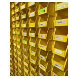 MSRP $900 150+ AKRO-BINS HANGING STACKABLE MOSTLY #30230 BINS, 10-7/8 in. x 5-1/2 in. x 5 in. YELLOW FOR PROFESSIONAL FACILITY & WAREHOUSE ORGANIZATION! EXCELLENT CLEAN CONDITION!