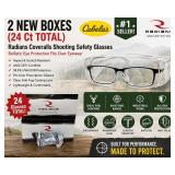 2 NEW boxes (24 Ct) Cabellas #1 Seller! Radians Coveralls Shooting Safety Glasses Ballistic Eye Protection Fits Over Eyewear – Impact & Scratch Resistant ANSI Z87.1 Certified *Ideal for Hunting/