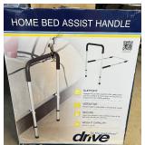 MSRP $80 DRIVE MEDICAL HOME BED ASSIST HANDLE, ADJUSTABLE BED RAIL & STANDING AID, UNDER-MATTRESS SUPPORT FRAME, SAFETY HANDLE FOR GETTING IN & OUT OF BED, HEIGHT ADJUSTABLE, SUPPORTS UP TO 25