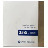 MSRP $600 OWEN MUMFORD UNISTIK TOUCH SAFETY LANCETS CASE, 4,000 TOTAL LANCETS (20 BOXES X 200), REF AT1415, 21G 2.0MM HIGH FLOW CONTACT-ACTIVATED SAFETY LANCETS, SINGLE-USE RETRACTABLE DESIGN, DIABETE