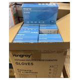 MSRP $240 CASE HONGRAY DISPOSABLE VINYL/NITRILE BLEND EXAMINATION GLOVES, 1,000 TOTAL GLOVES (10 BOXES X 100), XL SIZE, LATEX-FREE, POWDER-FREE, AMBIDEXTROUS, NON-STERILE MEDICAL & INDUSTRIAL USE,
