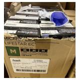 MSRP $450 1 CASE ANSELL MICROFLEX LIFESTAR EC POWDER-FREE NITRILE EXAMINATION DUAL-LAYER HIGH RISK GLOVES, SIZE M, NFPA COMPLIANT, TEXTURED FINGERTIPS, EXTENDED CUFF FOR POLICE, EMS & FIRST RESPON