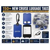 150+ NEW CRUISE LUGGAGE TAGS W/ PRIVACY COVER, CRUISEONE TRAVEL ID HOLDERS, SECURE BAG IDENTIFIERS, BULK TRAVEL ACCESSORY LOT!