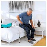 MSRP $80 DRIVE MEDICAL HOME BED ASSIST HANDLE, ADJUSTABLE BED RAIL & STANDING AID, UNDER-MATTRESS SUPPORT FRAME, SAFETY HANDLE FOR GETTING IN & OUT OF BED, HEIGHT ADJUSTABLE, SUPPORTS UP TO 25
