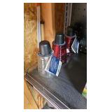 Set of 3 Tiki Molded Glass Torches