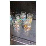 Set of 5 Disney Vintage Glasses