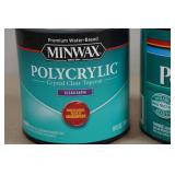 Minwax Water Based Polycrylic Clear Satin Topcoat & Protective Finish - 8oz