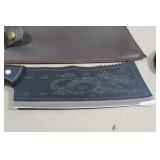Kyoto Gragon Carbon Steel Cleaver Knife