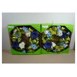 *2* 17" Floral Wreaths