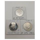 90% Kennedy Half Dollar Proof Set (Lot of 3)