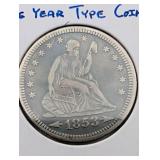1853 Seated Liberty Quarter Dollar
