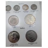 Twentieth Century Type Coins Display Board